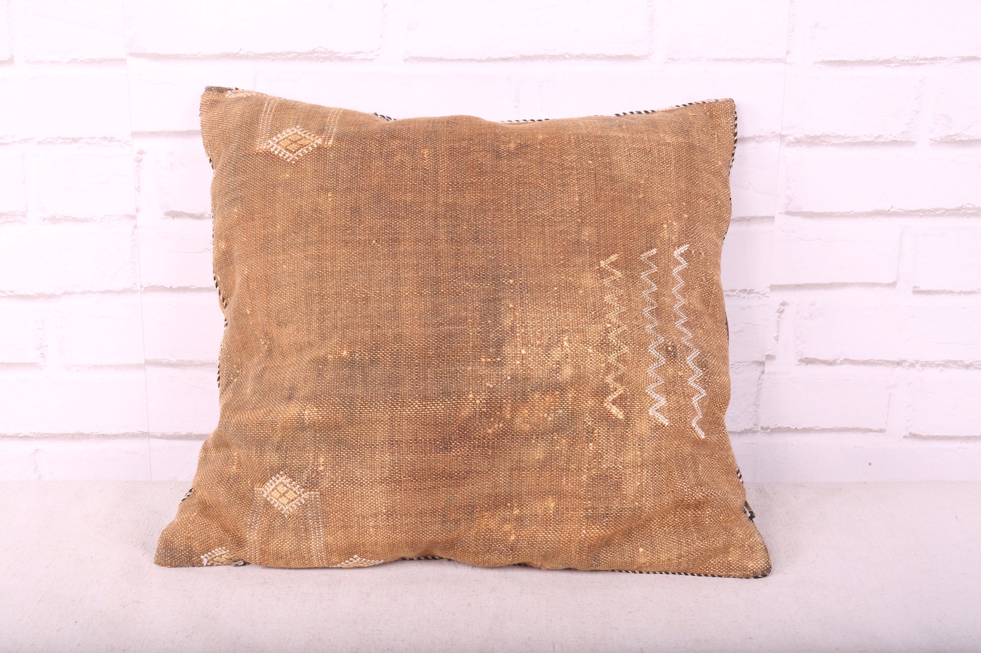 Brown Moroccan Pillow 16.5 inches X 18.1 inches
