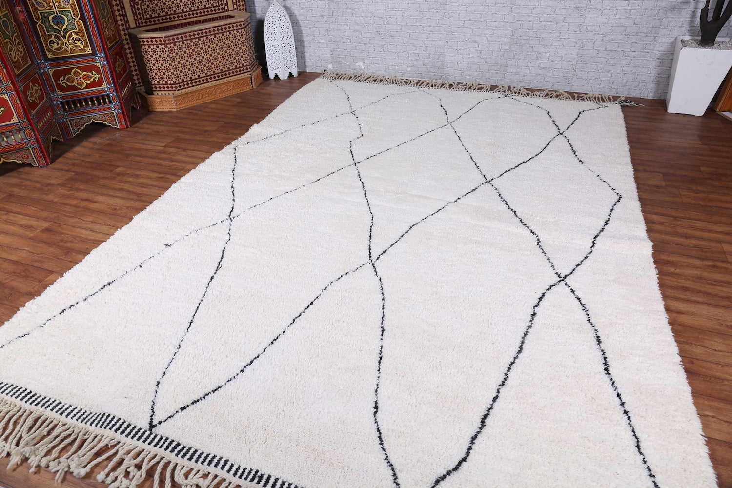 Custom Moroccan rug, beni ourain wool carpet