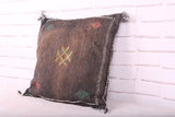 Vintage Moroccan pillow rug 18.5 inches X 18.5 inches