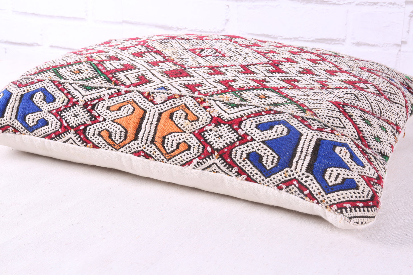 Bright Moroccan Kilim Pillow 15.3 inches X 20.8 inches