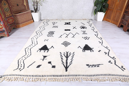 Authentic Beniourain rug  - Handmade rug - Wool Moroccan carpet - Custom Rug