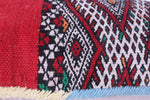 Long Red Moroccan Kilim Pillow 13.7 inches X 38.5 inches