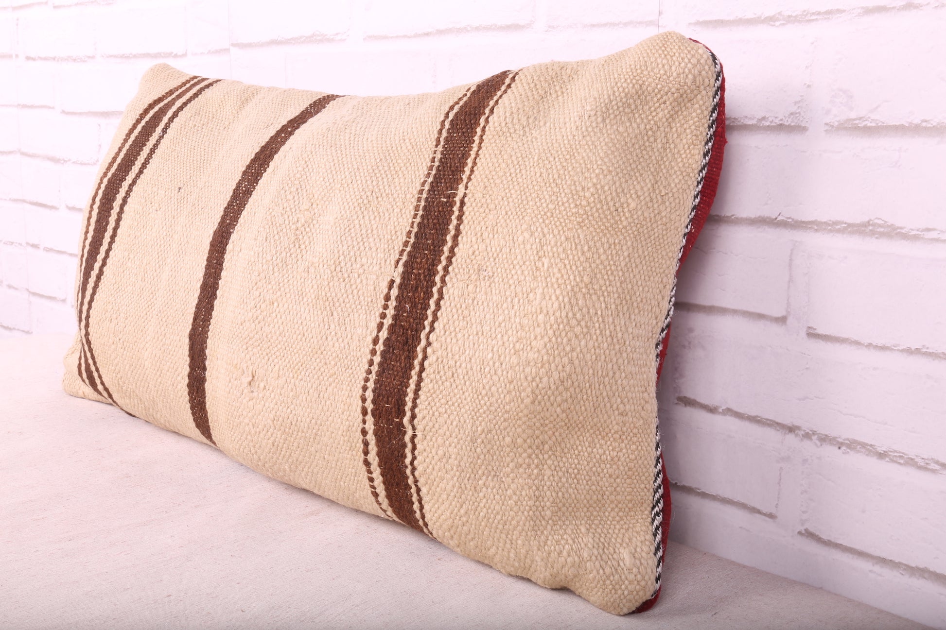 Red moroccan Pillow 14.1 inches X 27.9 inches