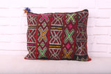 Handmade Moroccan pillow kilim 14.9 inches X 17.7 inches