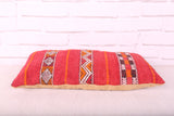 Long Moroccan pillow red 10.2 inches X 20 inches