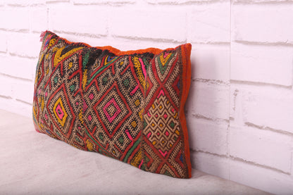 Old moroccan pillow 9.4 inches X 17.7 inches