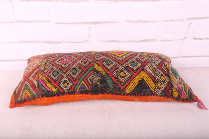 Old moroccan pillow 9.4 inches X 17.7 inches