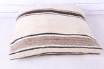 White Moroccan Pillow 19.6 inches X 20 inches