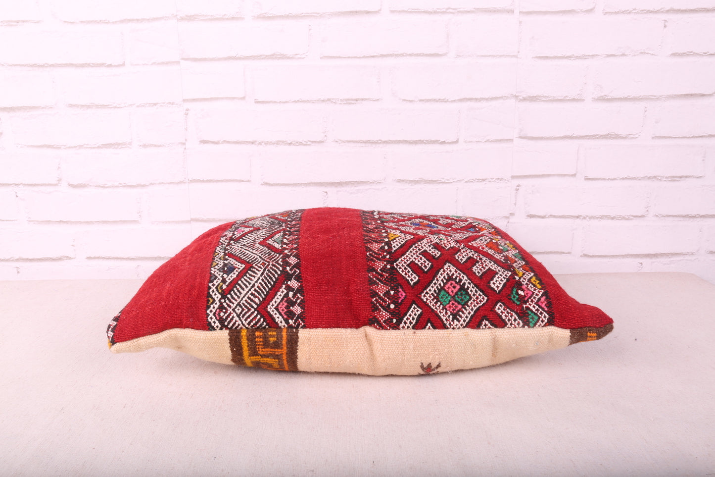 Moroccan red pillow 16.9 inches X 20 inches
