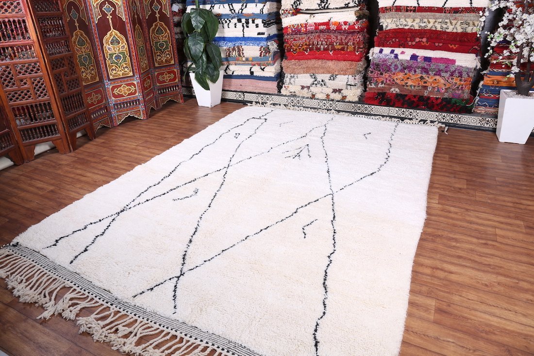 Handmade Beni Ourain Rug - Moroccan Rug Carpet - Custom Rug