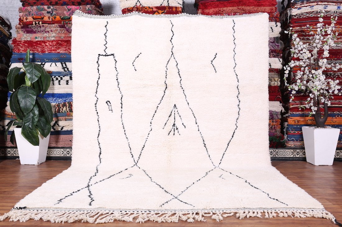 Handmade Beni Ourain Rug - Moroccan Rug Carpet - Custom Rug