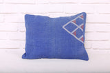 Moroccan pillow blue rug 12.5 inches X 16.5 inches
