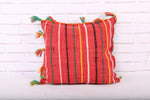 Red Moroccan Berber Cushion 17.7 inches X 19.2 inches