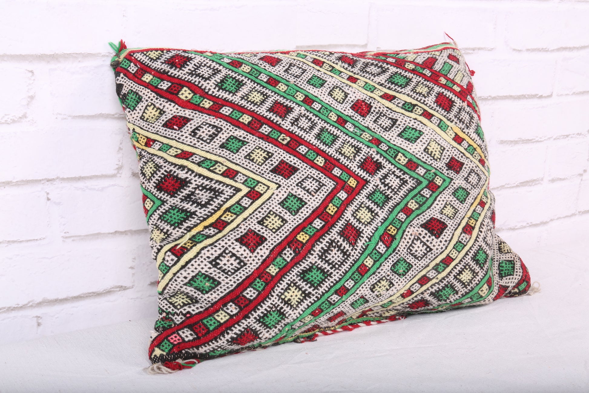 Vintage Moroccan pillow 14.5 inches X 19.2 inches