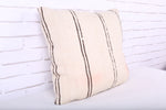 White Moroccan Kilim Pillow 20 inches X 20 inches