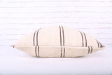 White Moroccan Kilim Pillow 20 inches X 20 inches