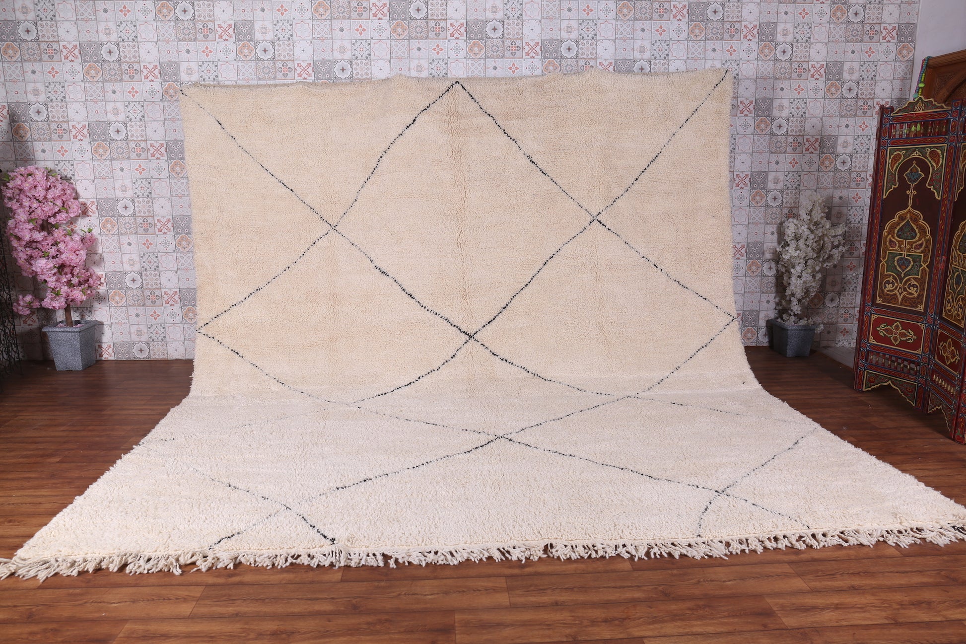 Moroccan Beni ourain rug - Moroccan berber carpet - Custom Rug