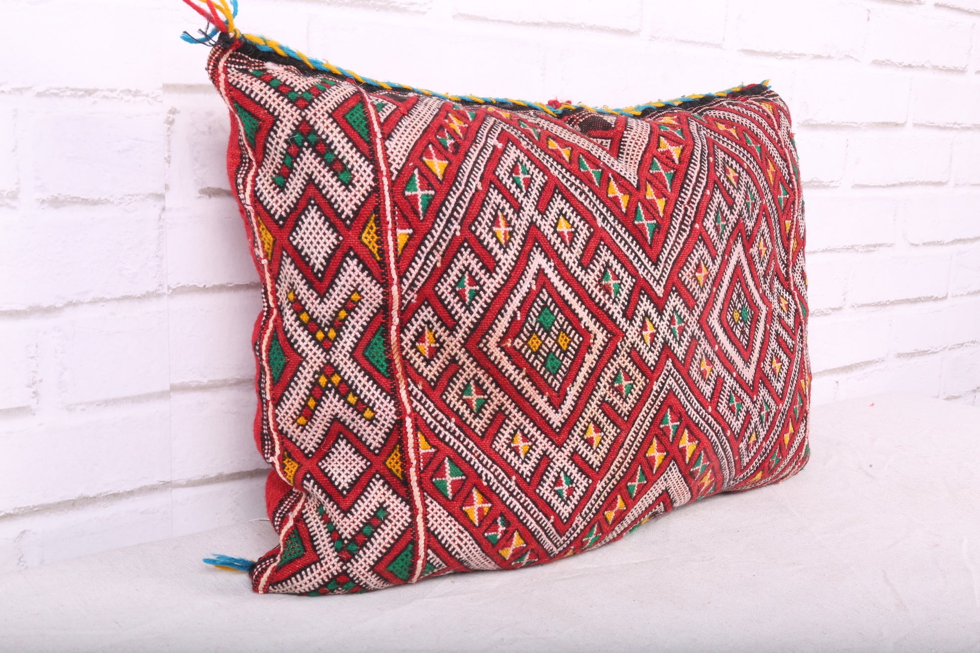 Handmade Berber Moroccan Pillow 14.9 inches X 21.2 inches
