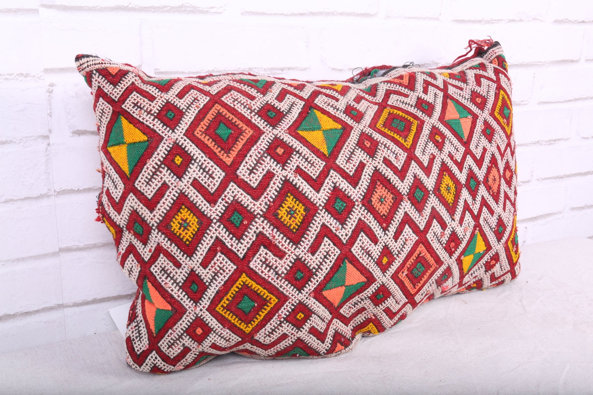 Moroccan pillow rug 14.1 inches X 23.6 inches