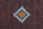 Dark Brown Berber Kilim Pillow 17.3 inches X 17.7 inches