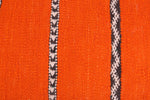 Hand Knotted Orange Kilim Pillow 18.5 inches X 22.8 inches