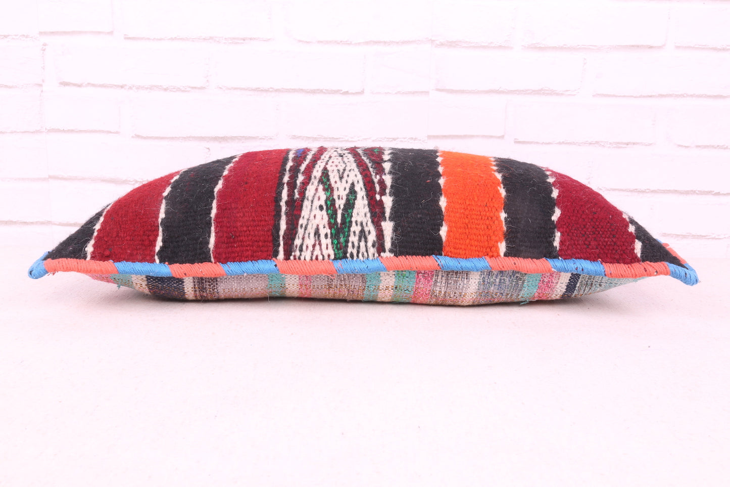 Colorful handmade moroccan pillow 13.7 inches X 25.1 inches