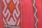 Red Moroccan pillow 12.9 inches X 20.4 inches