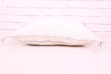 Berber Moroccan pillow white 7.7 inches X 18.5 inches