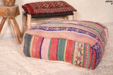 Vintage Moroccan Striped Ottoman rug Pouf