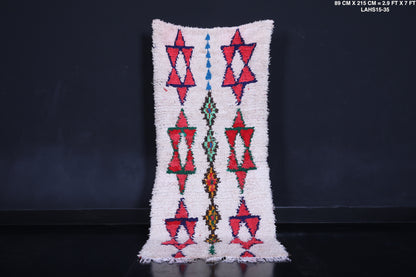 Woolen Azilal Runner rug 2.9 x 7 Feet