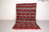 Red Moroccan berber rug 5.9 FT X 9.6 FT