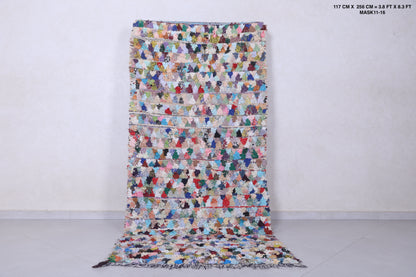 Moroccan berber rug 3.8 X 8.3 Feet - Boucherouite Rugs