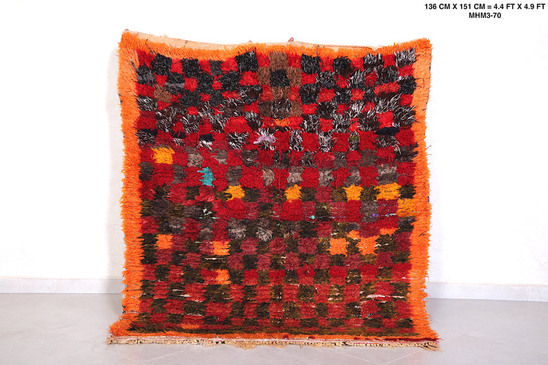 Nuloom Moroccan Square Rug 4.4 x 4.9 FT - Bold Handmade Carpet - moroccan rug