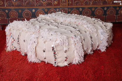 Moroccan handwoven kilim berber pouf