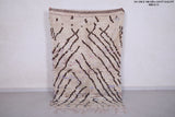 Beige Moroccan rug 3.9 X 6.2 Feet