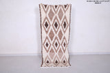 Vintage handmade moroccan runner rug  2.4 FT X 6 FT