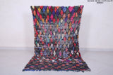 Vintage colorful handmade moroccan rug 3.3 X 6.4 Feet