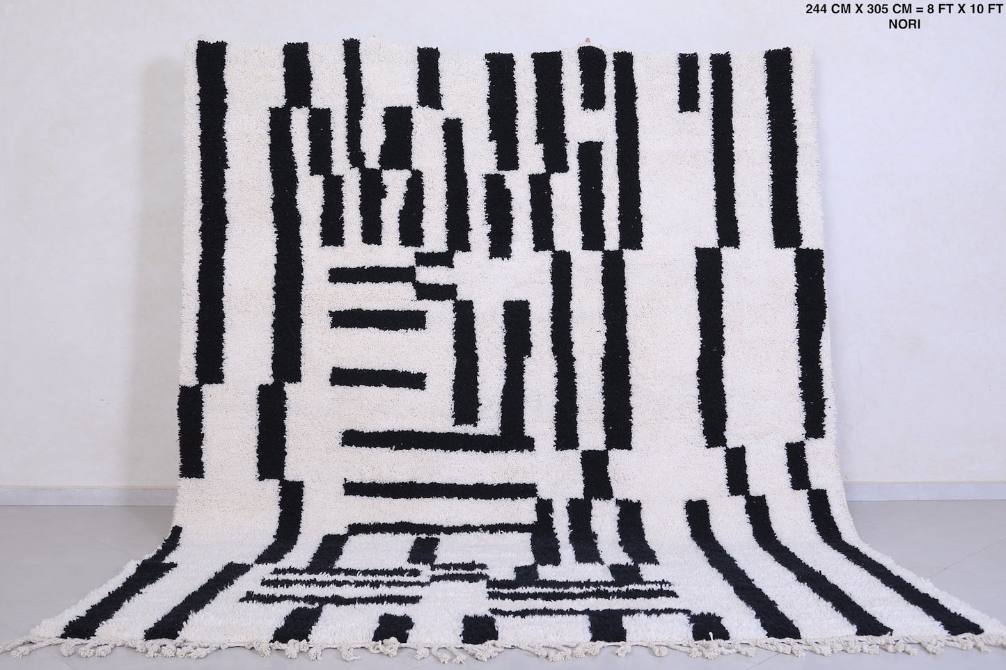 Black and white Rug - Handmade Berber Rug - Custom area rug