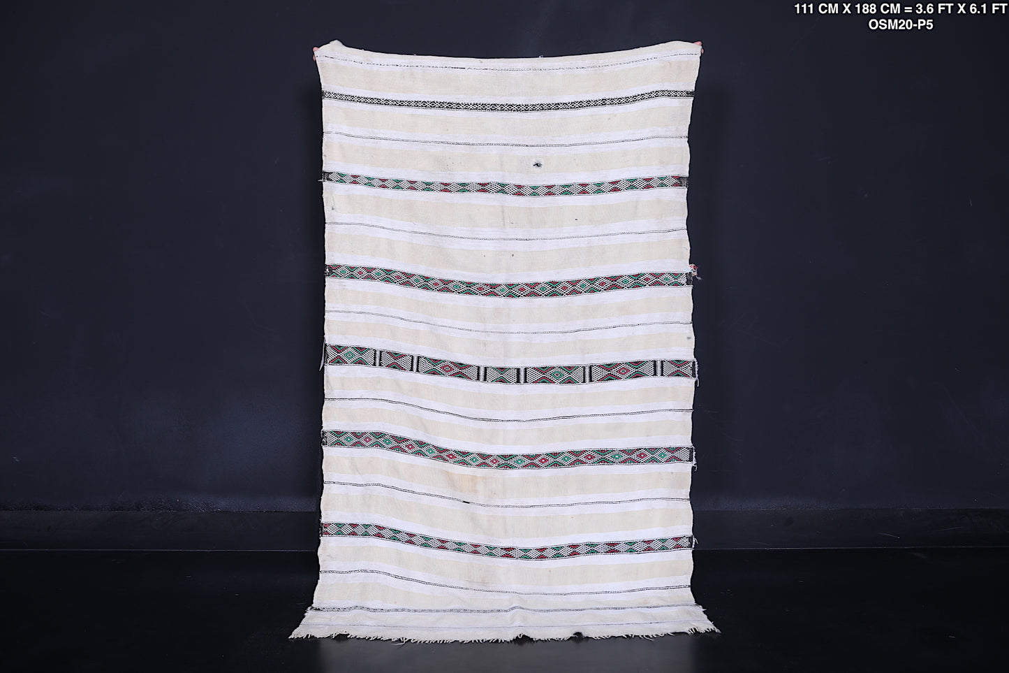 Moroccan Berber Wedding Blanket 3.8 FT X 6.1 FT