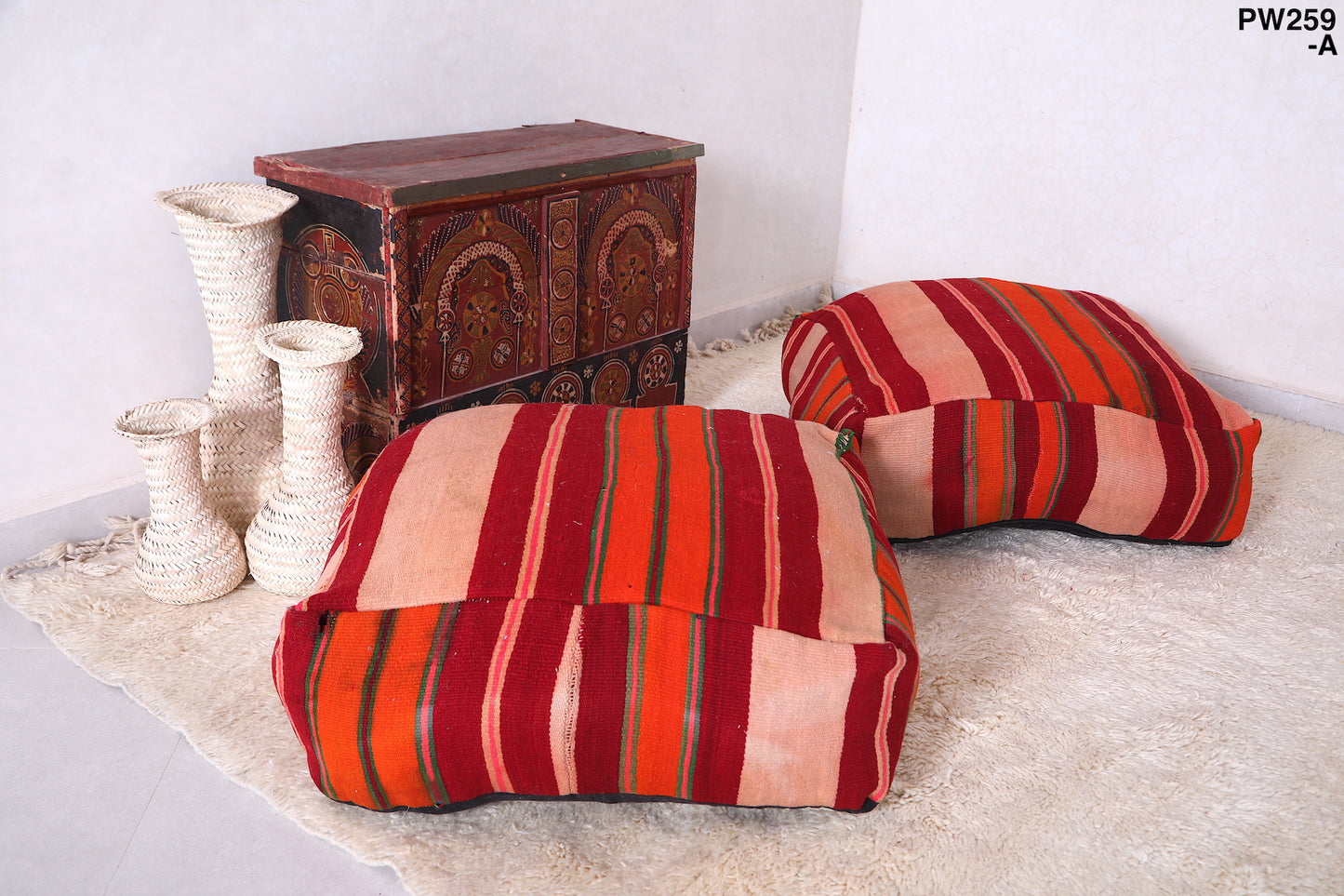 Two Ottoman Moroccan Pillows for Home Decor