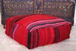 Kilim Otoman hademade Pouf in Red Color