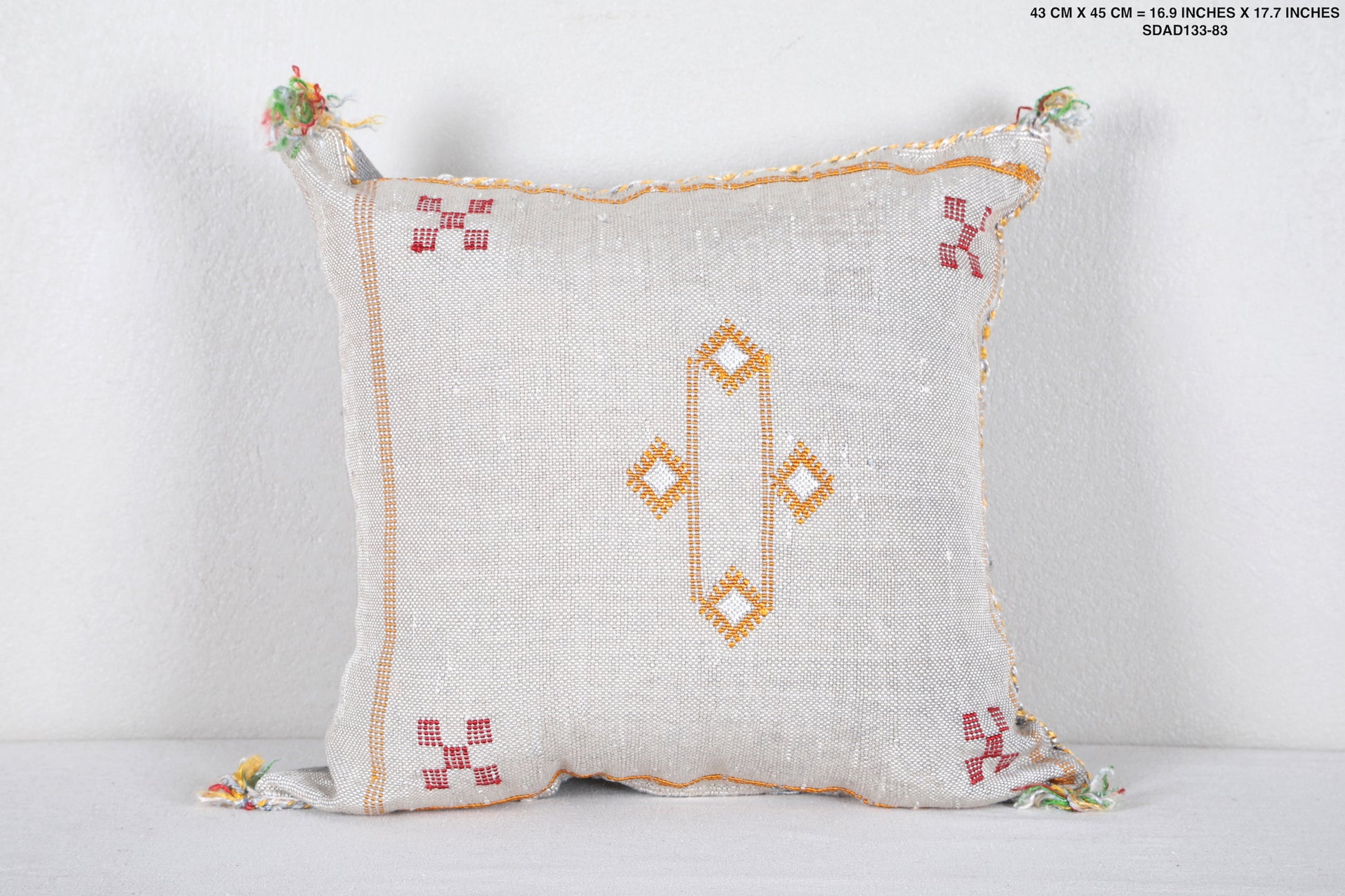 Moroccan kilim Pillow 16.9 INCHES X 17.7 INCHES