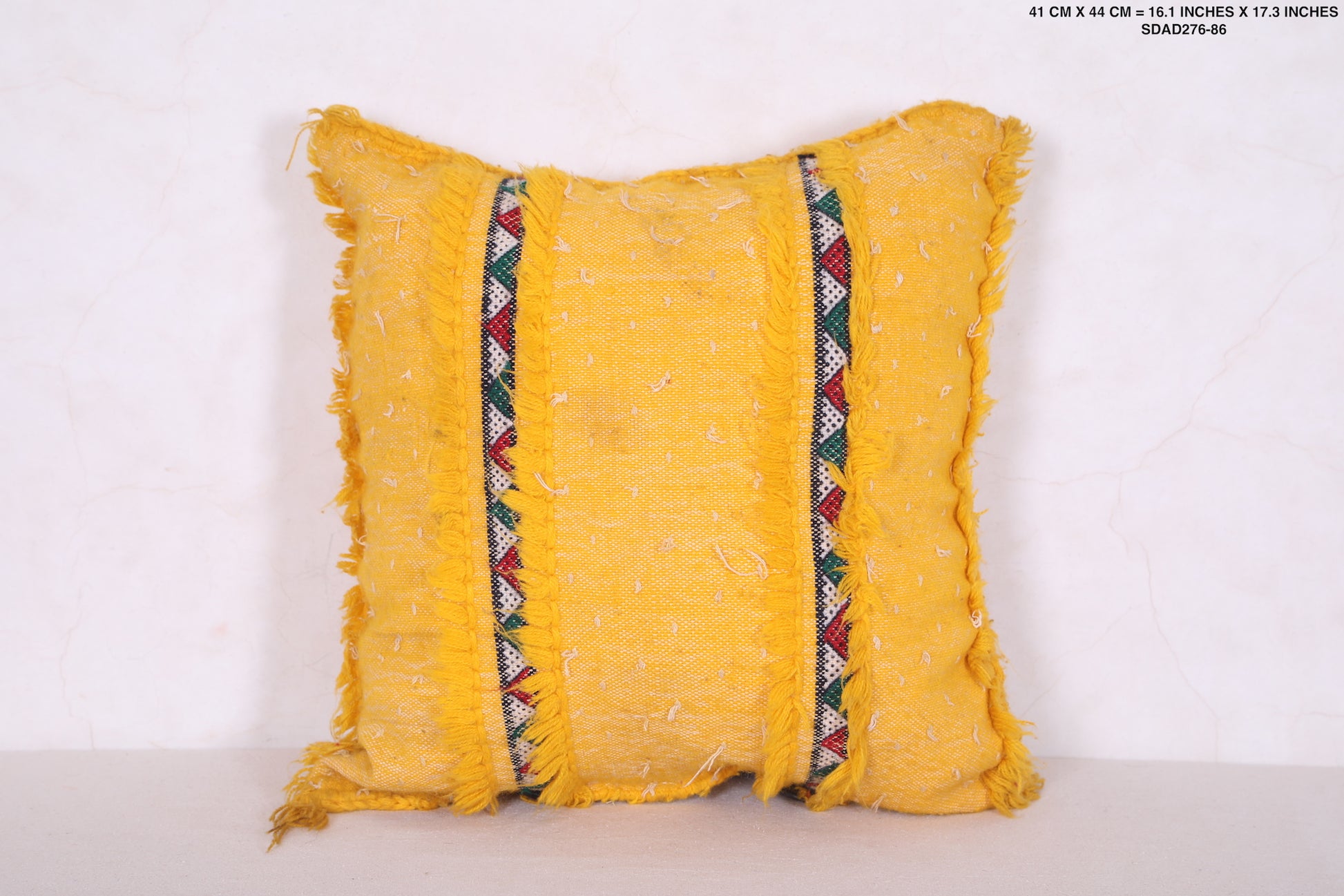 Yellow Kilim Pillow 16.1 INCHES X 17.3 INCHES
