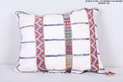 Vintage handmade moroccan kilim pillow 15.3 INCHES X 18.5 INCHES