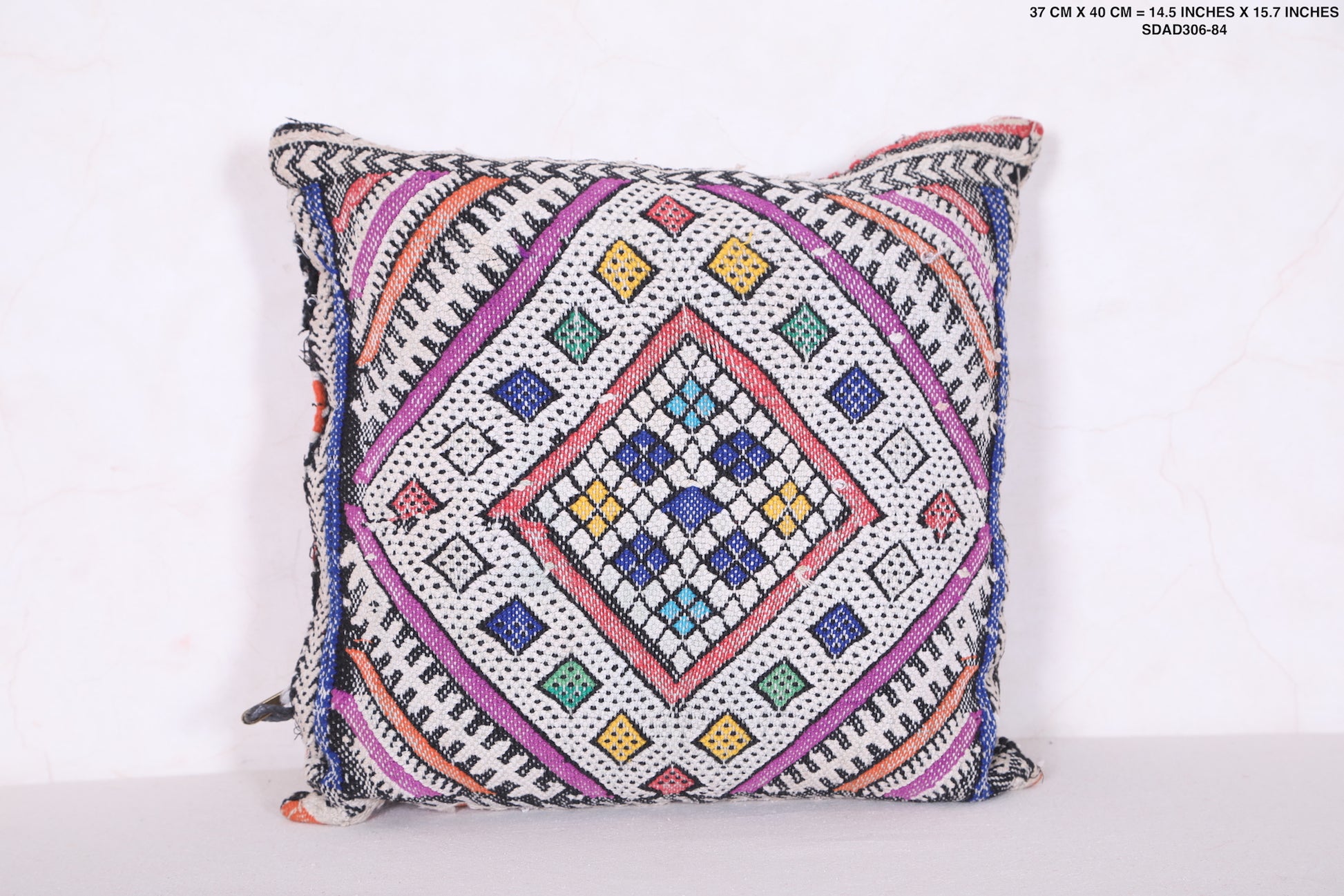Vintage tribal pillow 14.5 INCHES X 15.7 INCHES
