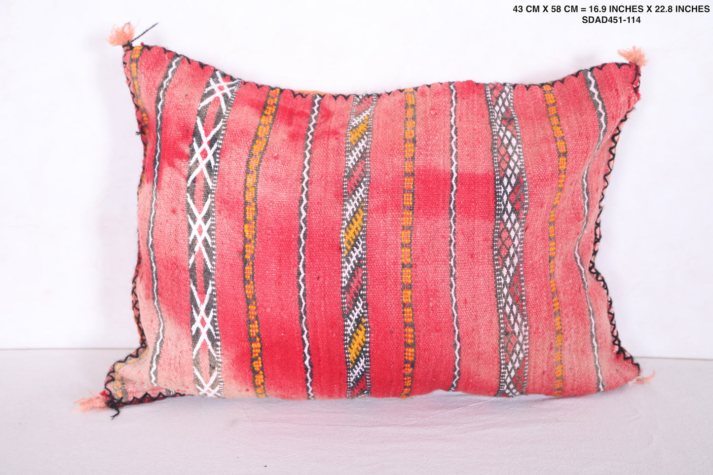 Moroccan handmade kilim pillow 16.9 INCHES X 22.8 INCHES