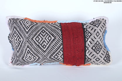 hand knotted Moroccan rug pillow 10.6 INCHES X 19.6 INCHES