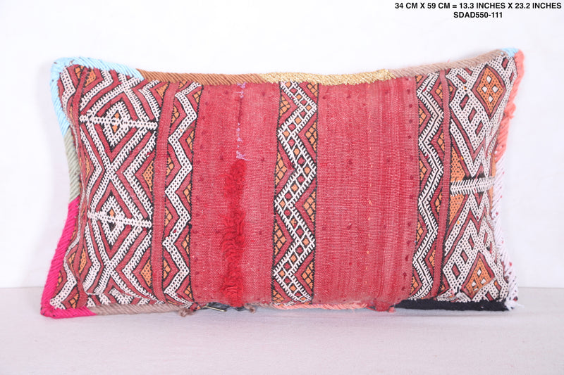 Moroccan handmade kilim pillow 13.3 INCHES X 23.2 INCHES - kilim pillow