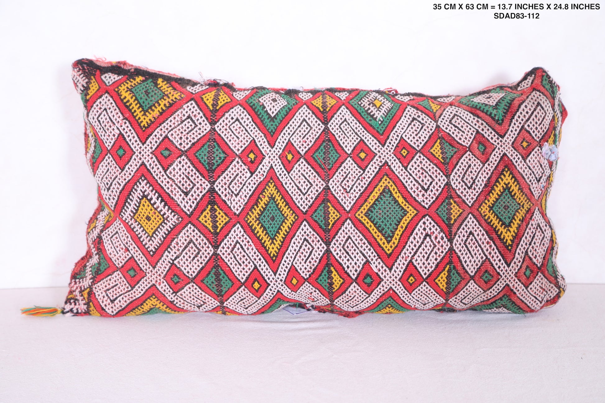 Moroccan handmade kilim pillow 13.7 INCHES X 24.8 INCHES