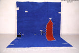 Blue Moroccan Azilal rug 8 X 10.2 Feet